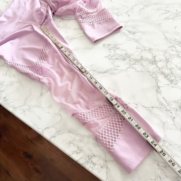 Victoria's Secret ‎ Lavender Fishnet Mesh Knockout 7/8 Tight women's size large - Picture 14 of 14